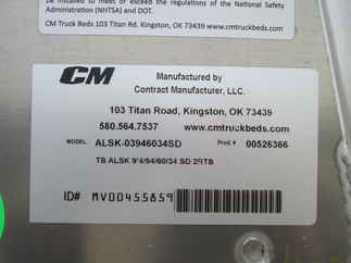 New CM 9.3 x 94 ALSK Flatbed Truck Bed
