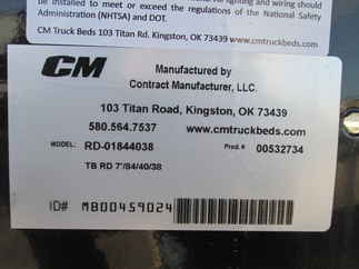 New CM 7 x 84 RD Flatbed Truck Bed