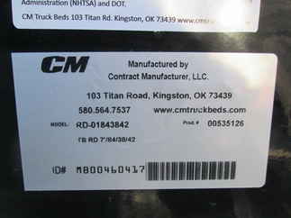 New CM 7 x 84 RD Flatbed Truck Bed