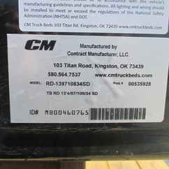 New CM 13.3 x 97 RD Flatbed Truck Bed