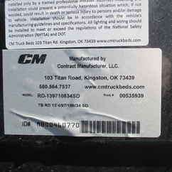 New CM 13.3 x 97 RD Flatbed Truck Bed