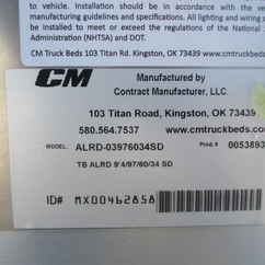 New CM 9.3 x 97 ALRD Flatbed Truck Bed