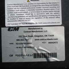 New CM 9.3 x 97 RD Flatbed Truck Bed