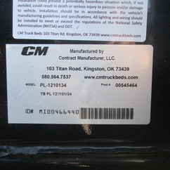 New CM 12 x 101 PL Flatbed Truck Bed