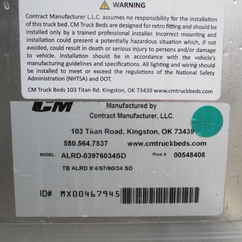 New CM 9.3 x 97 ALRD Flatbed Truck Bed