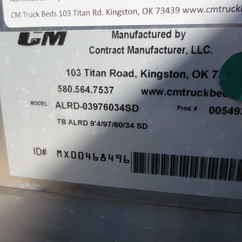 New CM 9.3 x 97 ALRD Flatbed Truck Bed