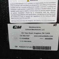New CM 8.5 x 84 RD Flatbed Truck Bed