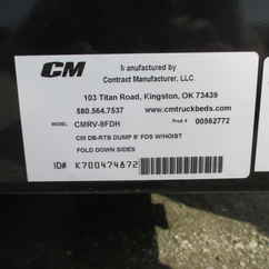 New CM 9 x 97 DP Flatbed Truck Bed