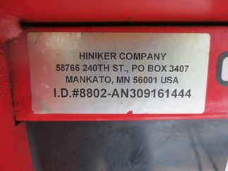  Used Hiniker 8802 C-Plow Model, C-Plow Compression Spring Trip, LED Headlights Poly